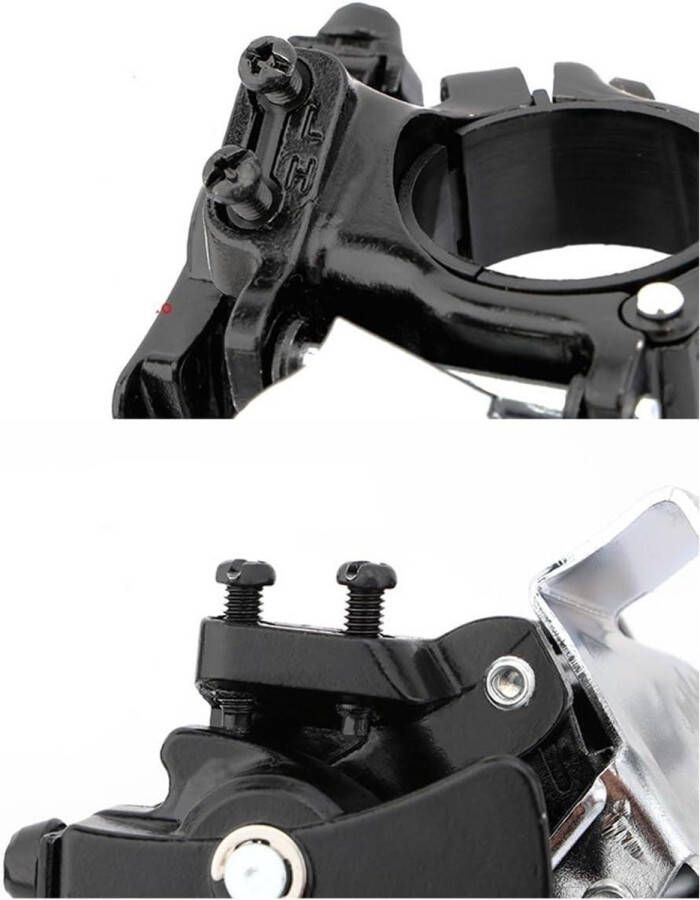 Nordivar 3-speed voorderailleur voor MTB mountainbike compatibel met 318 349 mm buisdiameter (7 8 9 versnellingen)