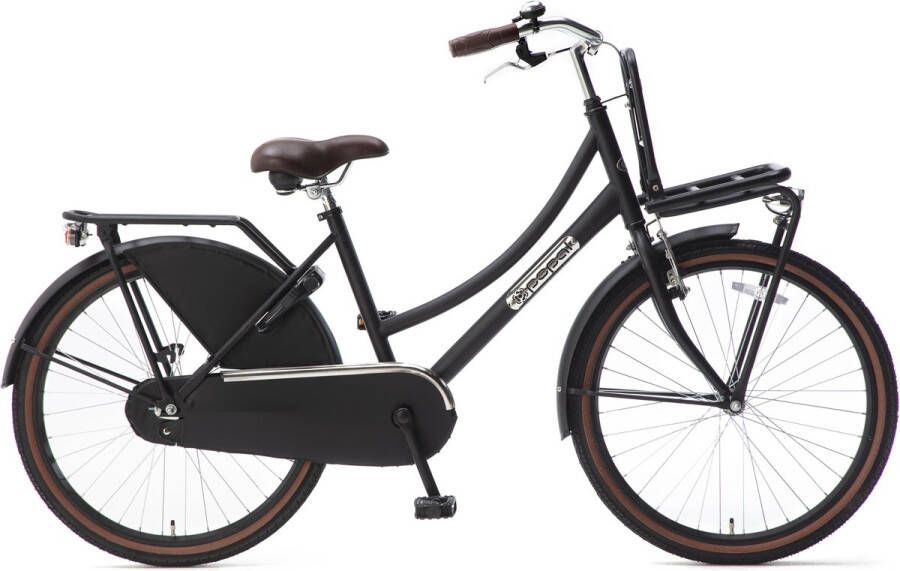 Popal Daily Dutch Basic 24 Inch 42 cm Meisjes Terugtraprem Matzwart