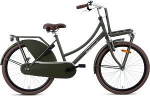 Popal | sfiets | daily dutch basic 24 army green 24 inch | staal | groen