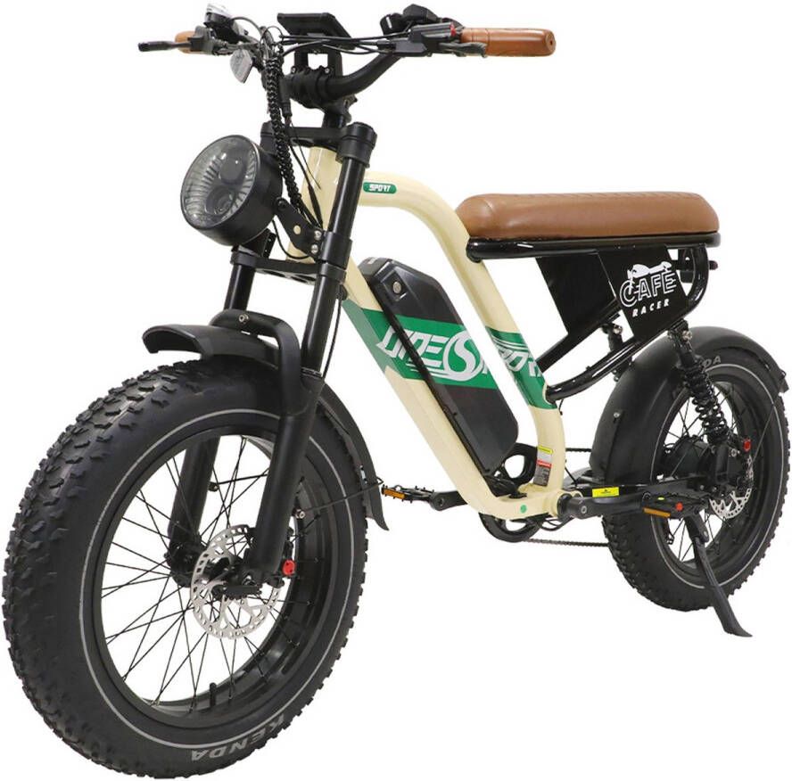 OneSport Elektrische Fiets DUOTTS W66 Mini Elektrische Fatbike 648Wh Accu 100 km Bereik 250W Achterwielmotor 20 inch Wielen Volledig Geveerd Frame- Hydraulische Schijfrem 7 Versnellingen Kettenschakeling