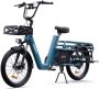OneSport Elektrische Fiets OT01 E-Cargo Bike 1300Wh 27Ah Accu 100 km Bereik Shi o Derailleur- Hydraulische Schijfrem 20x2.6 Inch Banden Aluminium Frame Draagvermogen tot 150 kg Elektrische Transportfiets blauw - Thumbnail 1