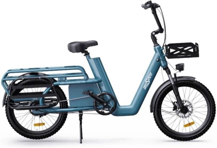 OneSport Elektrische Fiets OT01 E-Cargo Bike 1300Wh 27Ah Accu 100 km Bereik Shimano Derailleur- Hydraulische Schijfremmen 20x2.6 Inch Banden Aluminium Frame Draagvermogen tot 150 kg Elektrische Transportfiets blauw