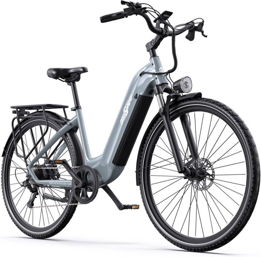 OneSport Elektrische Fiets OT05PRO 810Wh 22.5Ah Accu 140 km Actieradius 28 Inch Wielen Shi o 7 Versnellingen Hydraulische Schijfrem Aluminium Frame LCD Display & APP Elektrische Stadsfiets Grijsblauw - Foto 2