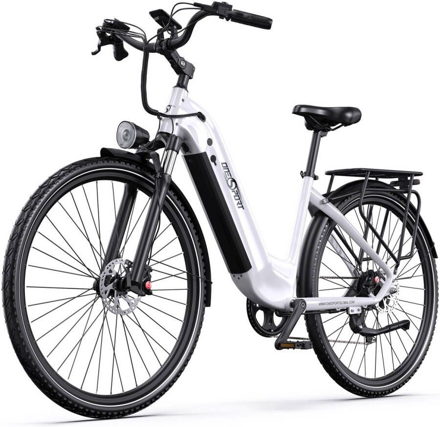 OneSport Elektrische Fiets OT05PRO 810Wh 22.5Ah Accu 140 km Actieradius 28 Inch Wielen Shi o 7 Versnellingen Hydraulische Schijfrem Aluminium Frame LCD Display & APP Elektrische Stadsfiets Wit - Foto 2