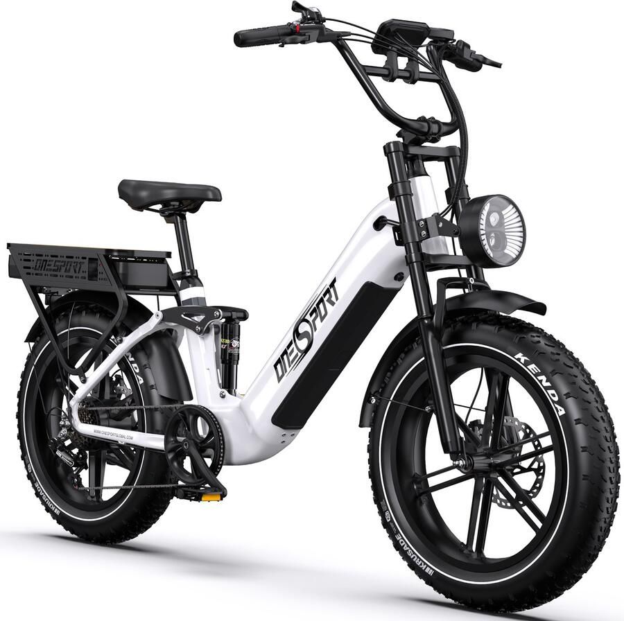OneSport Elektrische Fiets OT08PRO bereik tot 200 km Krachtige 1728Wh Verwijderbare Accu 20×4.0 Inch Brede Banden Shi o 7 Versnellingen Hydraulische Schijfrem Elektrische Stadsfiets Zwart
