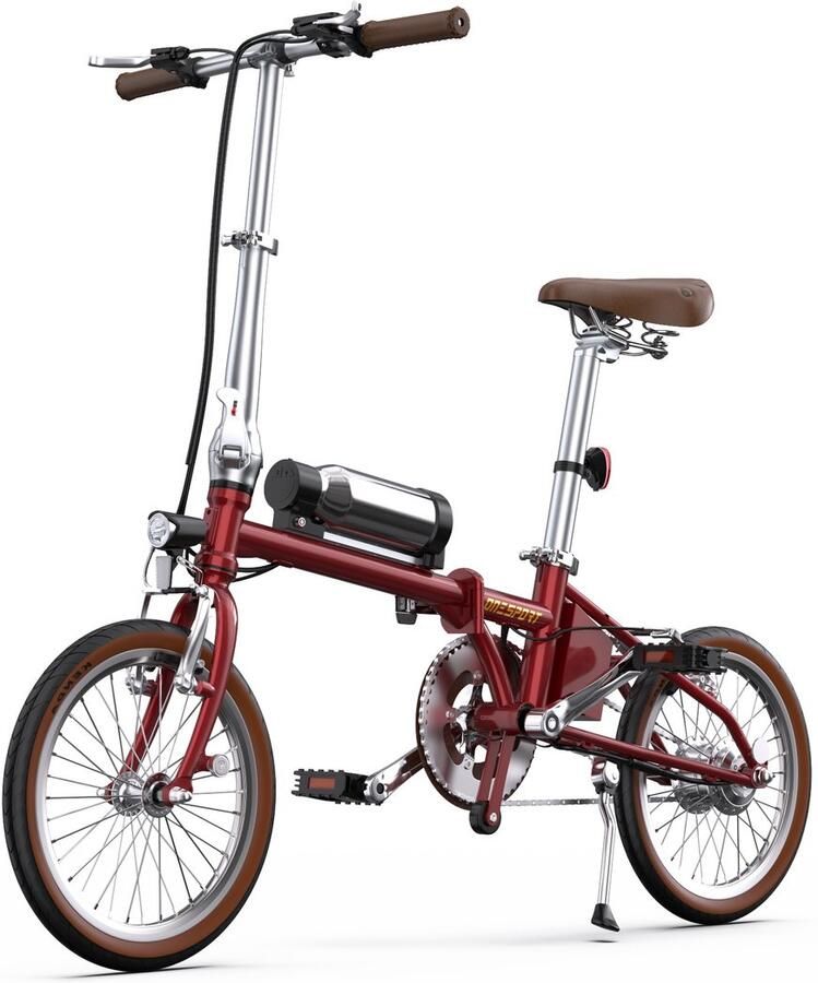 OneSport OT02 E-bike 25 km u 16inch 25km actieradius 250W motor -36V 5.2Ah accu rood