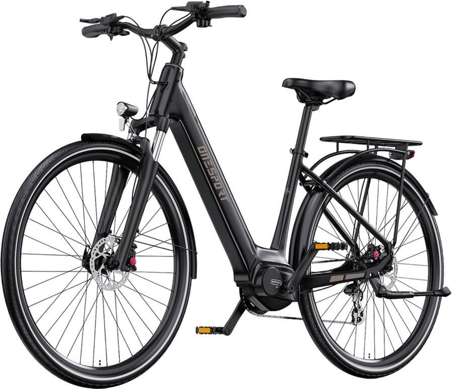 OneSport OT07 elektrische fiets 250 W BAFANG-motor 36 V 14 Ah-accu 27 5 inch banden maximale snelheid 25 km u actieradius 110 km schokdempende vork hydraulische schijfrem SHI O 7 versnellingen zwart