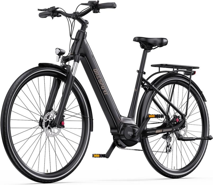 OneSport OT07 Pedelec 27 5 inch elektrische fiets voor en heren-E-stadsfiets met 374Wh verwijderbare batterij-250W middenmotor-Shi o 7-versnellingsschakelaar