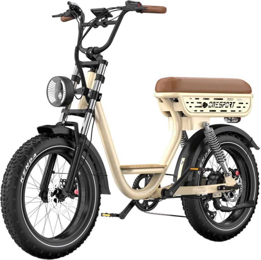 OneSport W77 elektrische fiets 48 V 18 Ah accu 20*4 inch banden maximale snelheid 25 km u actieradius 90 km hydraulische rem dubbele vering Shi o 7 versnellingen