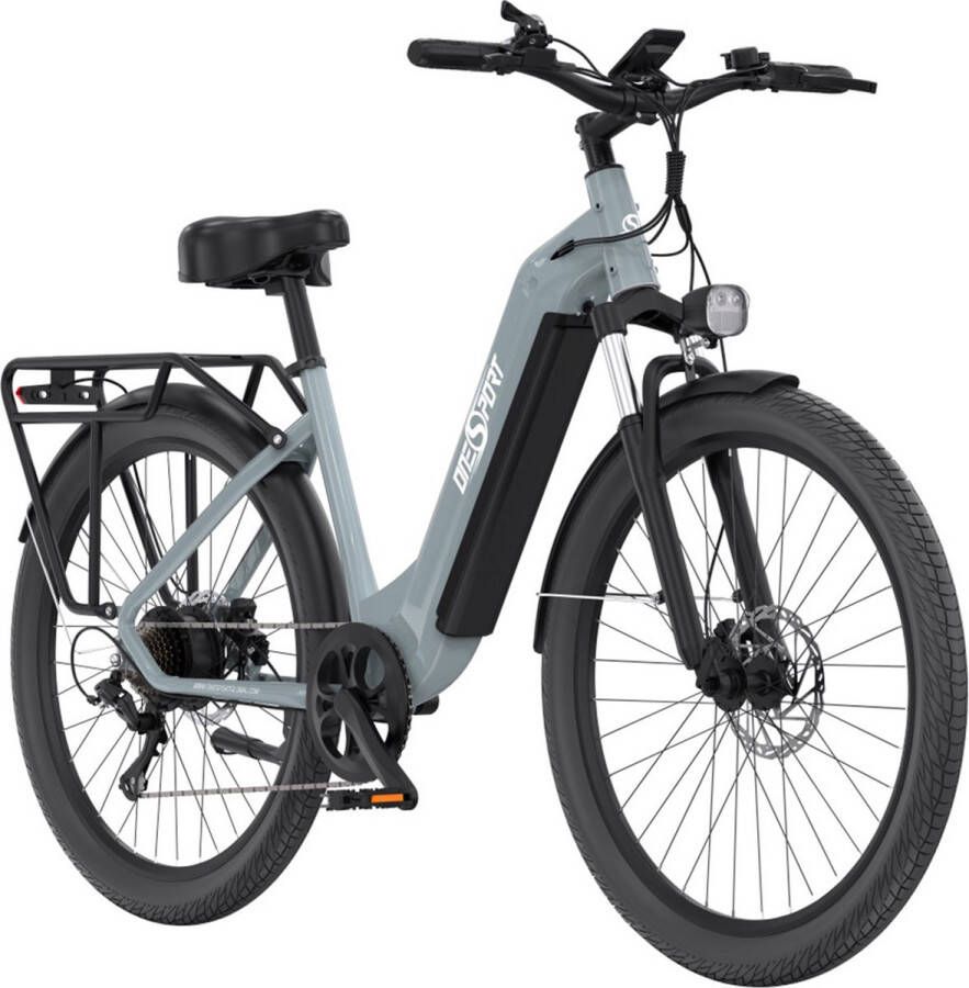OneSport OT05 Elektrische fiets 27 5” Aluminium frame 36V 18 2Ah Batterij 25km h ANANDA 250W Motor Koppelsensor Shi o 7 versnellingen 60-120KM Max Bereik Olieschijf 100kg Max Belasting -Grijs - Foto 2