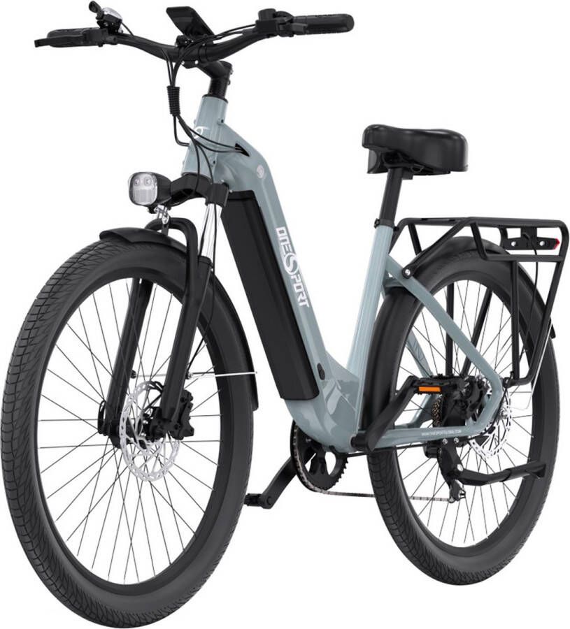 OneSport OT05 Elektrische fiets 27 5” Aluminium frame 36V 18 2Ah Batterij 25km h ANANDA 250W Motor Koppelsensor Shi o 7 versnellingen 60-120KM Max Bereik Olieschijf 100kg Max Belasting -Grijs