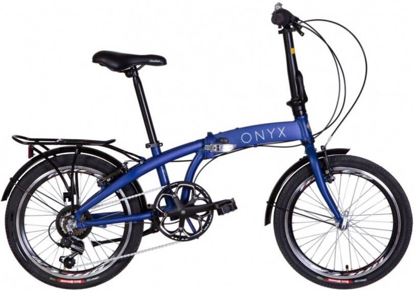 Onyx 20 vouwfiets 7 speed shimano versnellingen. blauw. aluminium frame. velgrem voor en achter