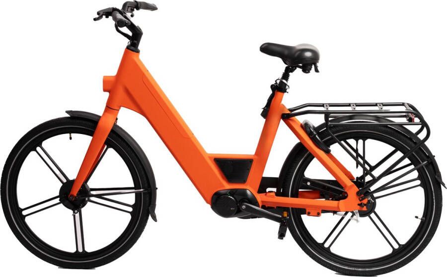 Ostrichoo Caesar E-Bike (oranje): Revolutionaire 540WH FastCap Batterij – Snelste Oplaadtechnologie 120km Bereik Brandveilig Bafang Middenmotor Onderhoudsvrij Comfort met Antilek Banden