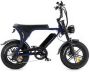 OUXI C80 Mini Elektrische Fatbike Ingebouwd Alarmsysteem Gratis Voetsteuntjes 16 Inch 250W Motor 7 Versnellingen 50 km Actieradius Mechanische Schijfrem Donkerblauw - Thumbnail 2
