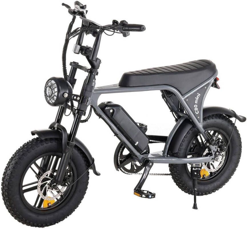 OUXI C80 Mini Fatbike Grijs 250W Elektrische Fatbike