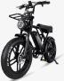 OUXI H9 – Fatbike – Zwart – E-Bike – Elektrisch – Max 25 km u – 250W Motor – Hydraulische Rem – 7 Versnellingen - Thumbnail 2