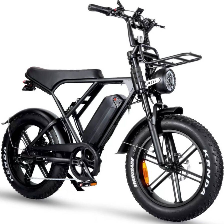 OUXI H9.3 Elektrische Fatbike Ingebouwd Alarmsystseem Gratis Voorrekje Gratis Telefoontasje 20 Inch 250W Motor 7 Versnellingen 60 km Actieradius Hydraulische Schijfrem Zwart