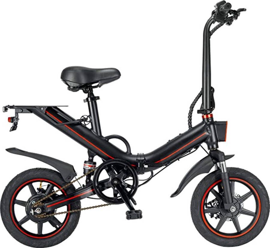 OUXI Originele -V5 -14inch banden- E-Bike Elektrische Fiets vouwfiets-met Lithuim-ion accu 15ah- 400W motor (Zwart)
