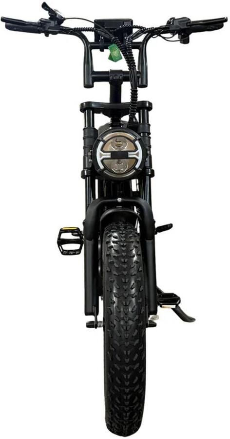 OUXI C80 Mini Elektrische Fatbike Ingebouwd Alarmsysteem Gratis Voetsteuntjes 16 Inch 250W Motor 7 Versnellingen 50 km Actieradius Mechanische Schijfrem Zwart - Foto 3