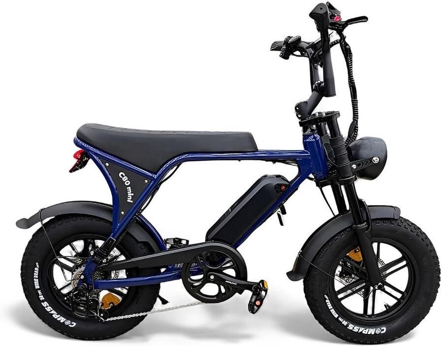 OUXI C80 Mini Fatbike Donkerblauw