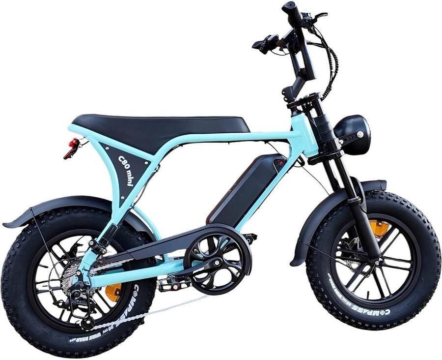 OUXI C80 Mini Fatbike Lichtblauw