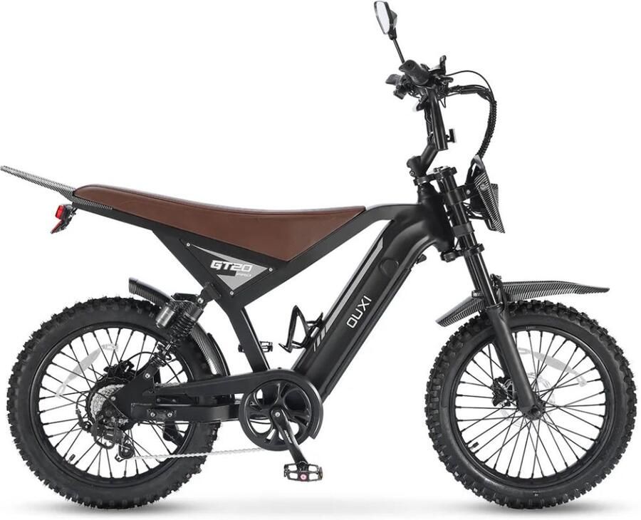 OUXI GT20 Pro Fatbike Zwart Skinnybike