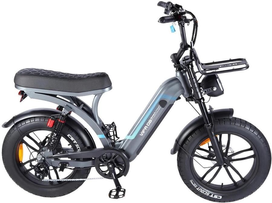 OUXI Q8-S Fatbike IJzer Grijs Lage Instap