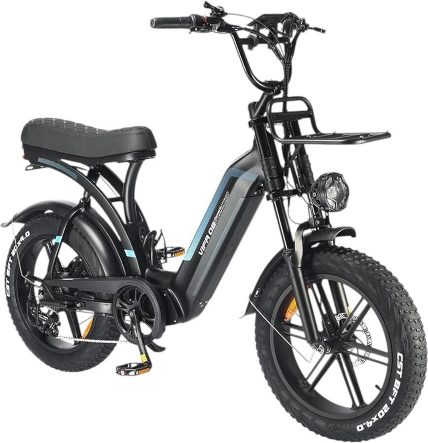 OUXI Q8 Zwart Lage Instap Elektrische Fatbike