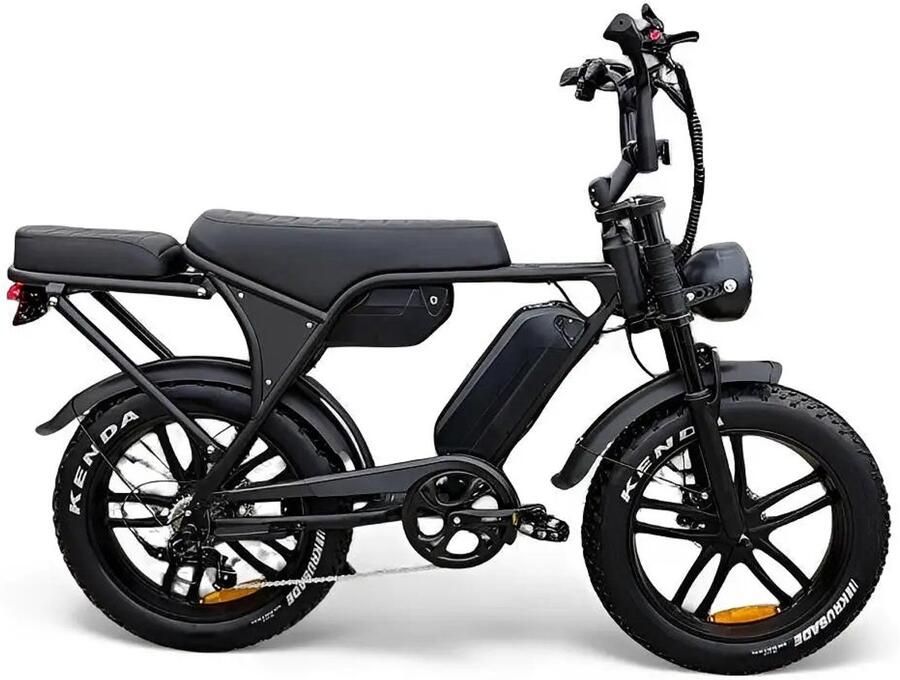 OUXI C80 V8 Max – Elektrische Fatbike 20 inch – Dubbele Accu 250W Motor – 150 km Actieradius – Hydraulische Rem – 2-Persoons