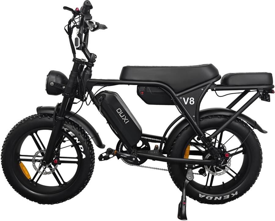 OUXI V8 Max Fatbike Zwart Dubbele Accu