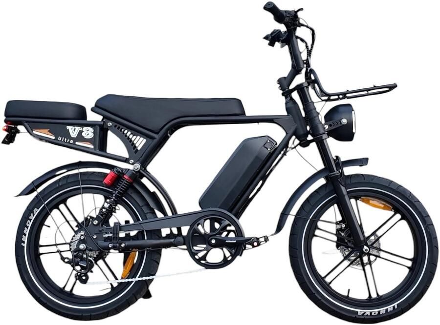 OUXI V8 Ultra Fatbike Zwart 250W 48V
