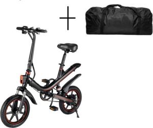 OUXI v1 elektrische vouwfiets + Stepgo reistas travelbag Elektrische fiets Electric bike zwart 25 km h