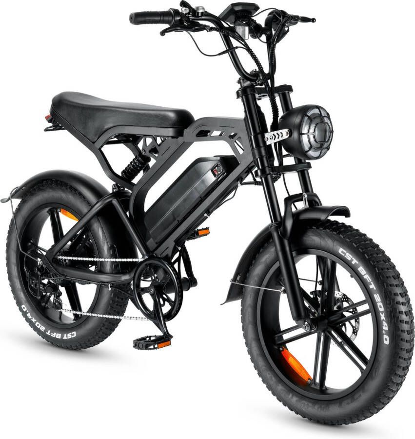 OUXI V20 Model 2023 Zwart Elektrische Fatbike Fatbikes E-Bike 25 km u 250W 7 Versnellingen