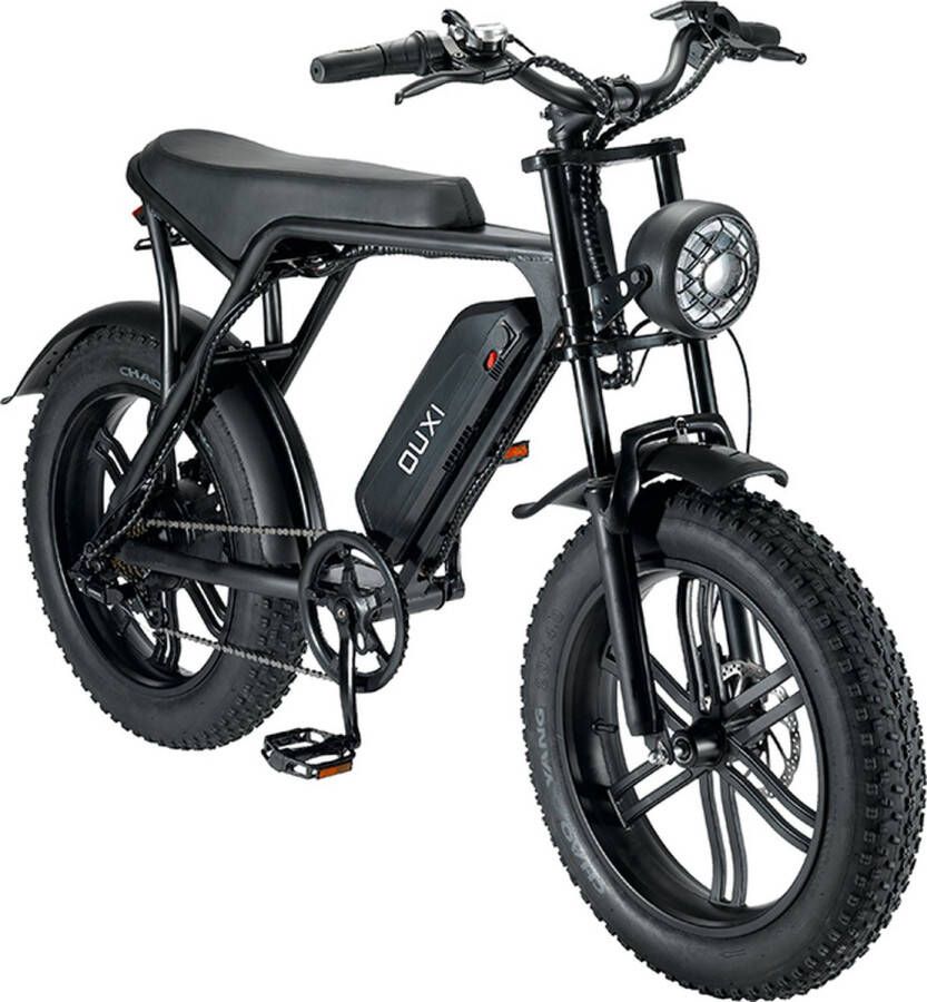 OUXI BUYHES® Elektrische Fatbike 750W Krachtige Fat Tire E Bike 15 Ah Accu