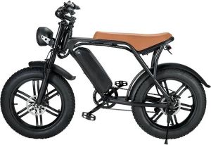 OUXI V8 Fatbike Elektrische Fiets Fatbike Electrisch E Bike 15 Ah Accu 250W Bruin