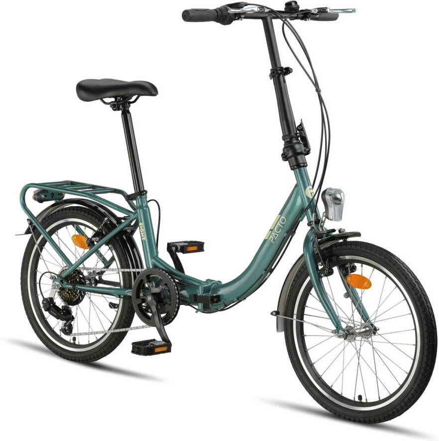 PACTO EIGHT FOLDING BIKE 6v PATROL GREEN VOUWFIETS PLOOIFIETS LAGE INSTAP FIETS SHIMANO 20 inch