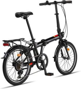 PACTO FIVE FOLDING BIKE BLACK 6v VOUWFIETS PLOOIFIETS ALUMINIUM FIETS