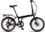 PACTO FOUR FOLDING BIKE BLACK 6v VOUWFIETS PLOOIFIETS ALUMINIUM FIETS SCHIJFREM DISC - Thumbnail 1