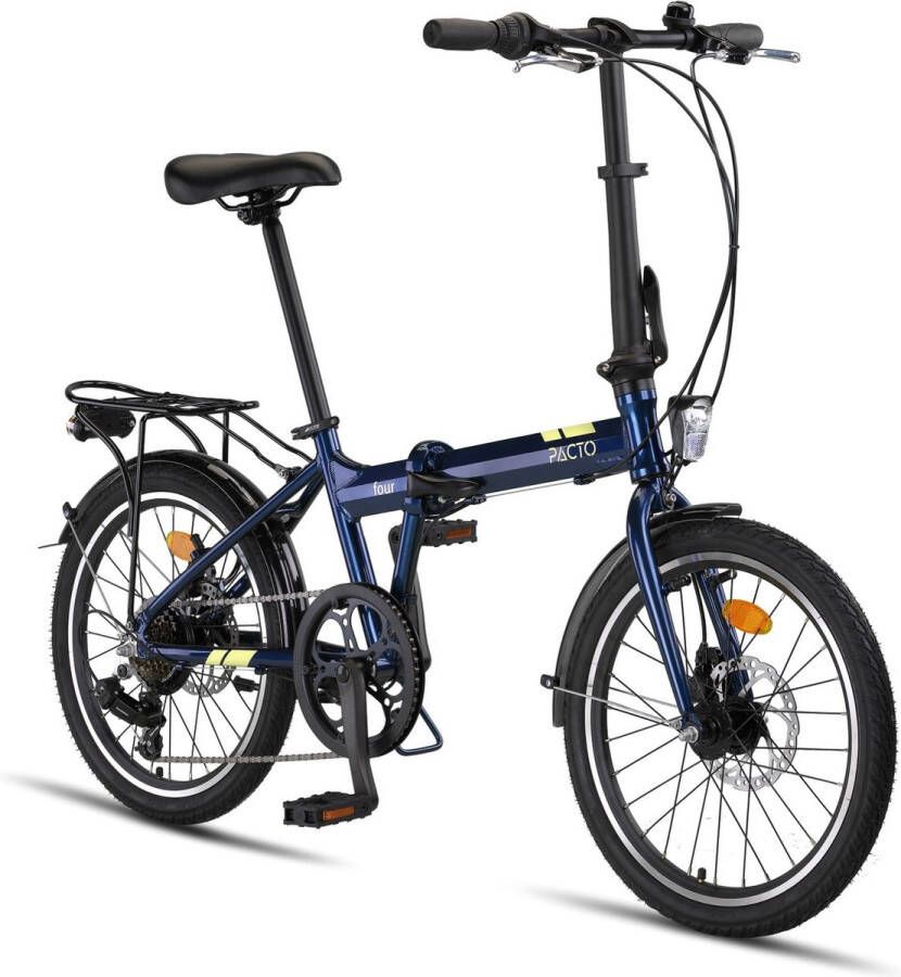 PACTO FOUR FOLDING BIKE JEANS BLUE 6v VOUWFIETS PLOOIFIETS ALUMINIUM FIETS SCHIJFREM DISC