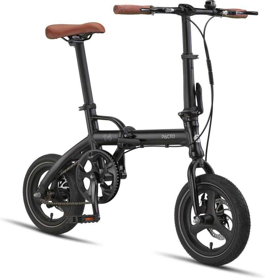 PACTO 14 Vouwfiets Zwart 14 inch single speed folding bike plooifiets compact