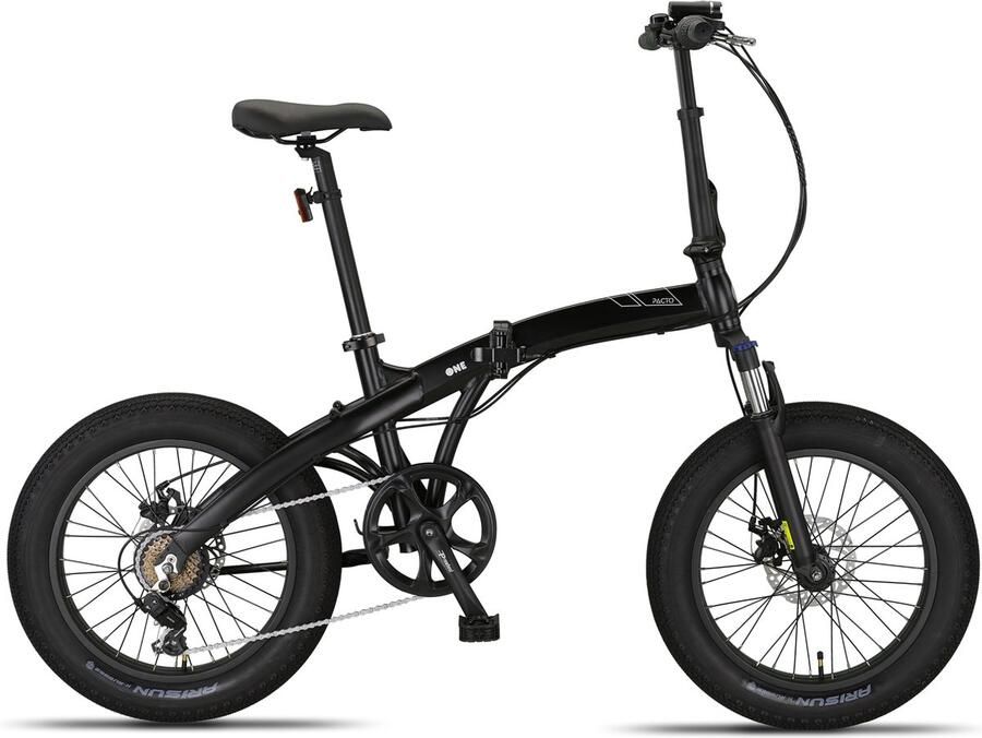 PACTO One Vouwfiets Zwart Shi o 6v Plooifiets Fatbike 20 inch Aluminium Phatbike Voorvorkvering - Foto 2