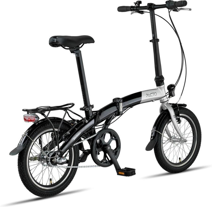 PACTO SIXTEEN Vouwfiets 16 inch Shi o Nexus 3 Zilver Zwart