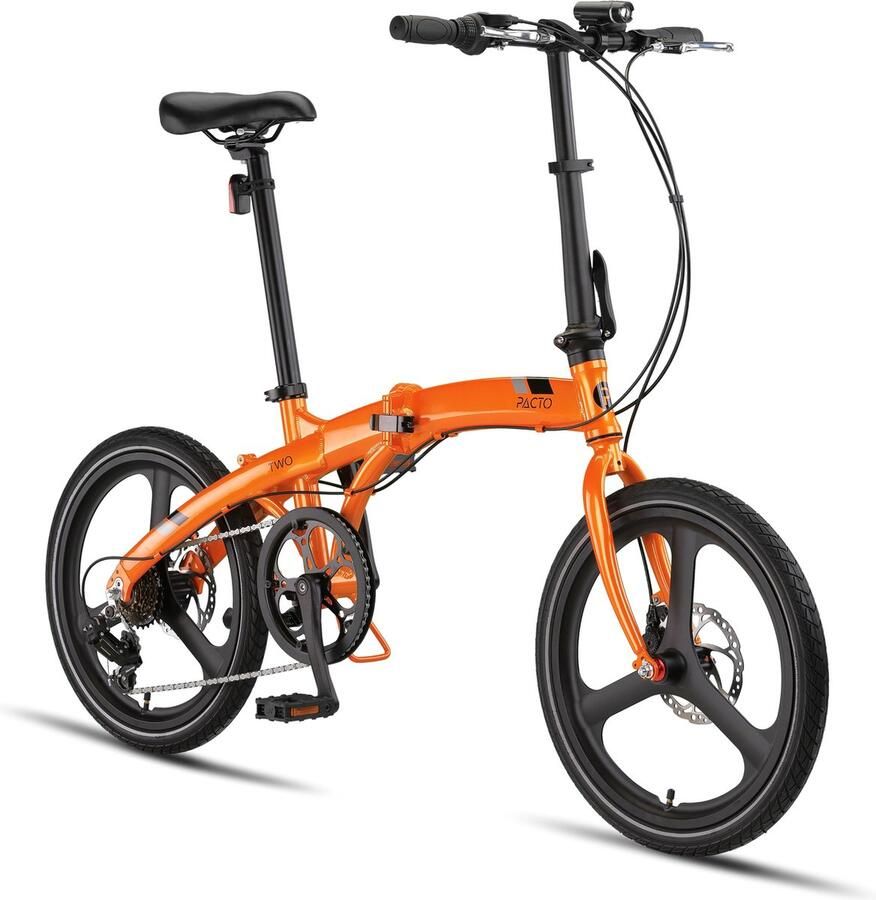 PACTO Two Vouwfiets Oranje 20 inch Shi o 6v Aluminium Schijfrem Plooifiets Folding Bike Disc