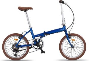 PACTO TWELVE FOLDING BIKE BLUE 6v VOUWFIETS PLOOIFIETS RETRO DESIGN FIETS ALUMINIUM 20 inch