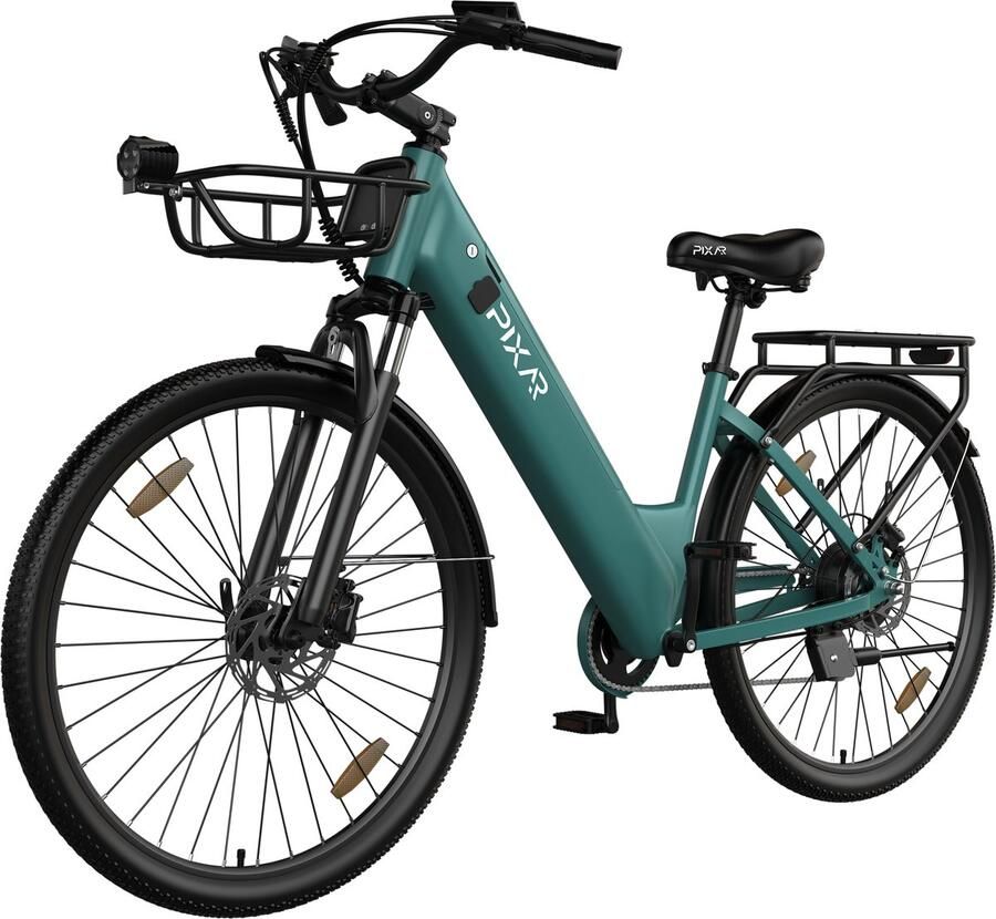 Pixar C1pro Elektrische Fiets Actieradius 60-80km Motor 250W Battery 36V18AH (EVE) Shi o 7 versnellingen 28 Inch E-Bike Stadsfiets Blauw