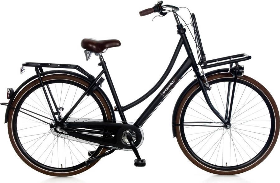 Popal Transportfiets County plus N3 Dames 50 cm Mat zwart Mat zwart
