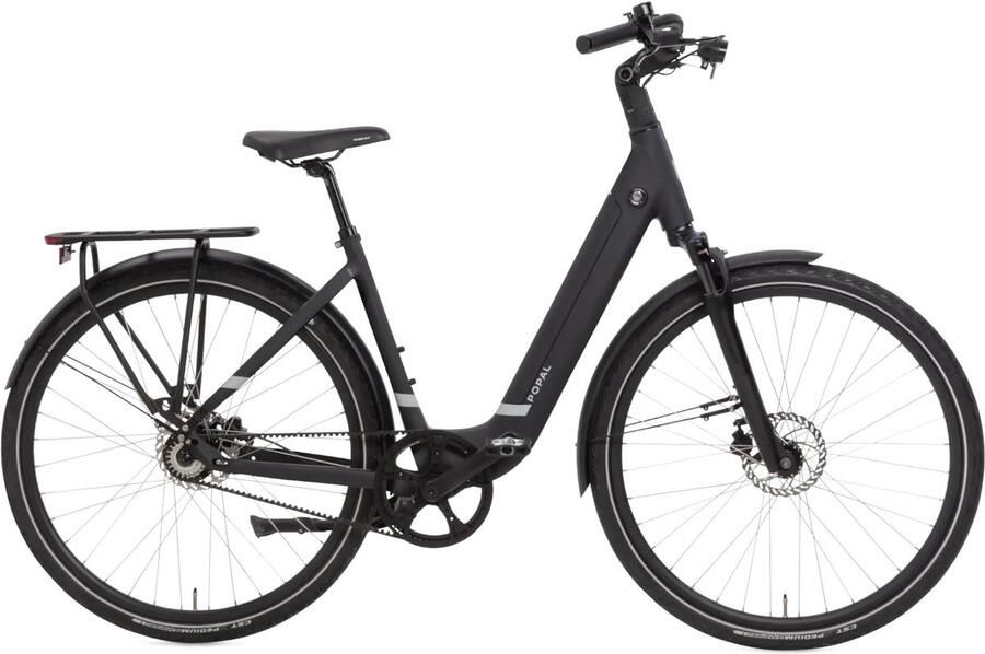 Popal ARC1 Plus Elektrische Fiets Mat Zwart 28 inch 54 cm Belt Drive Accu 504Wh (36V 14.5Ah) 35Nm Mivice Achternaafmotor Hydraulische Rem
