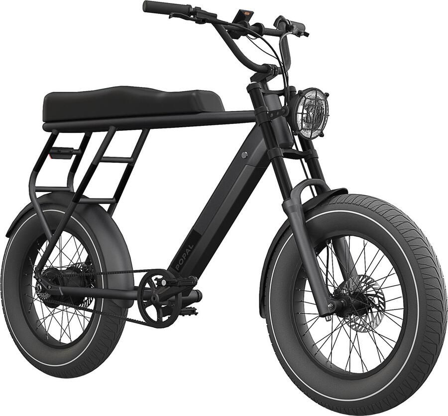 Popal GTX Fatbike 20 inch 630Wh Intube Accu Bafang Achterwielmotor Gates Belt Drive Zwart