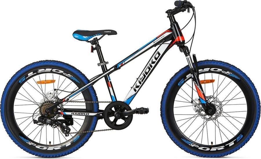 Popal Kiyoko Kinderfiets Jongens Blauw Zwart 24 Inch