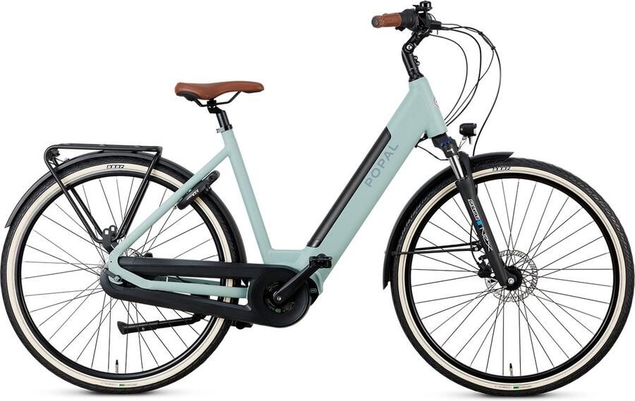 Popal Novel MM XS – Elektrische Damesfiets 28 inch – 520Wh Middenmotor – Shimano Nexus 7 – Hydraulische Schijfremmen – Mineral Green
